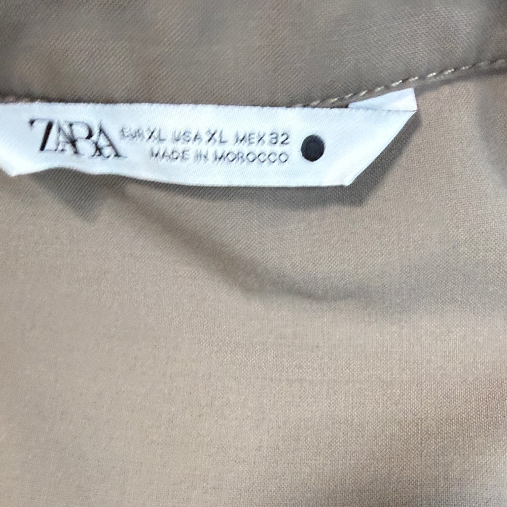 Zara Brown Long Sleeve Dress with Button Detail - Picture 2 of 11